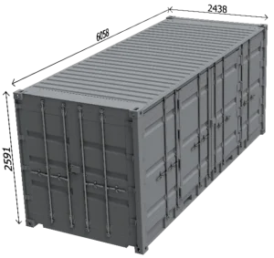 Container Maritime 20 Pieds Dry container 20dry open side modifie 300x283