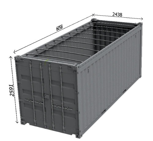 presentation containers maritimes open top