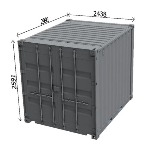 Container Maritime 10 Pieds Dry presentation containers maritimes stockage (1)